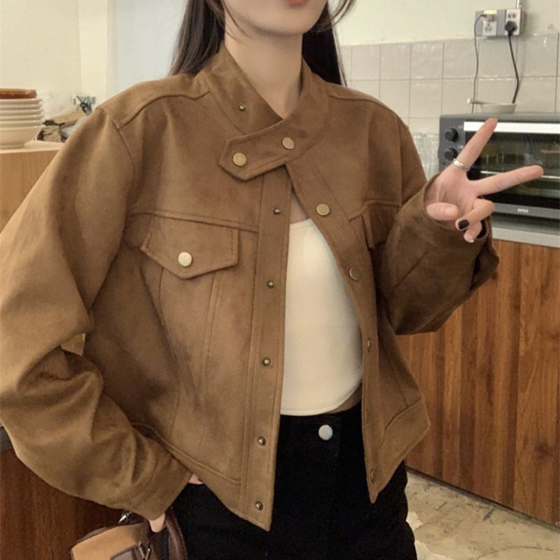 Retro Sweet Cool Loose Short Motorcycle Jacket