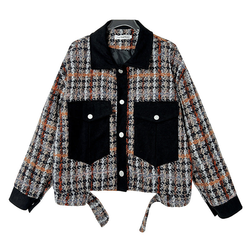 Simple Graceful Short Shipment Slimming Youthful-looking Coat