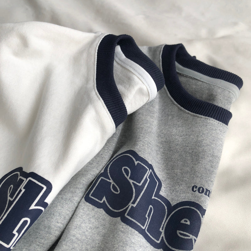 Letter Printed Large Size Loose Fitting T-shirt For Women