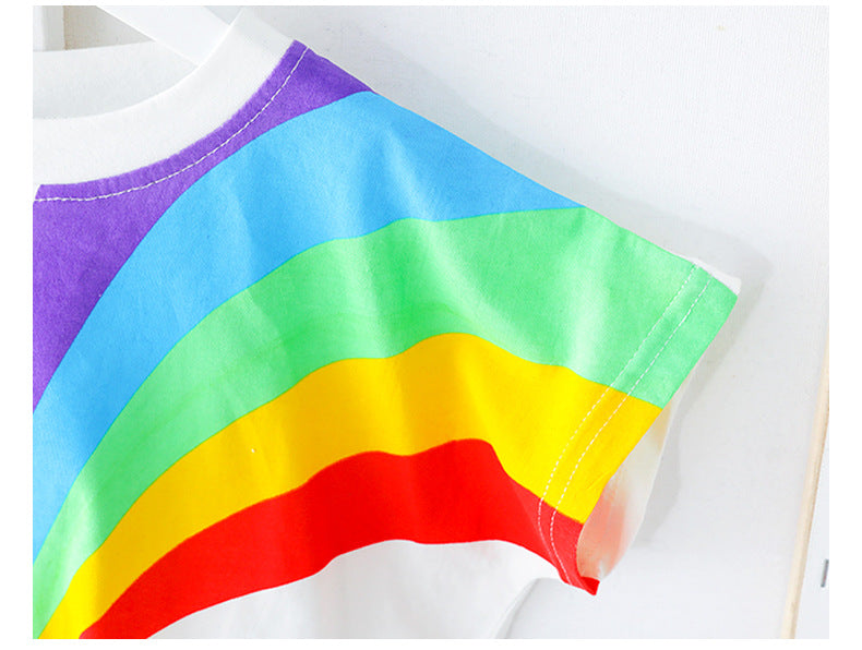 Children Suspender Shorts Fashion Short Sleeve T-shirt Two-piece Set