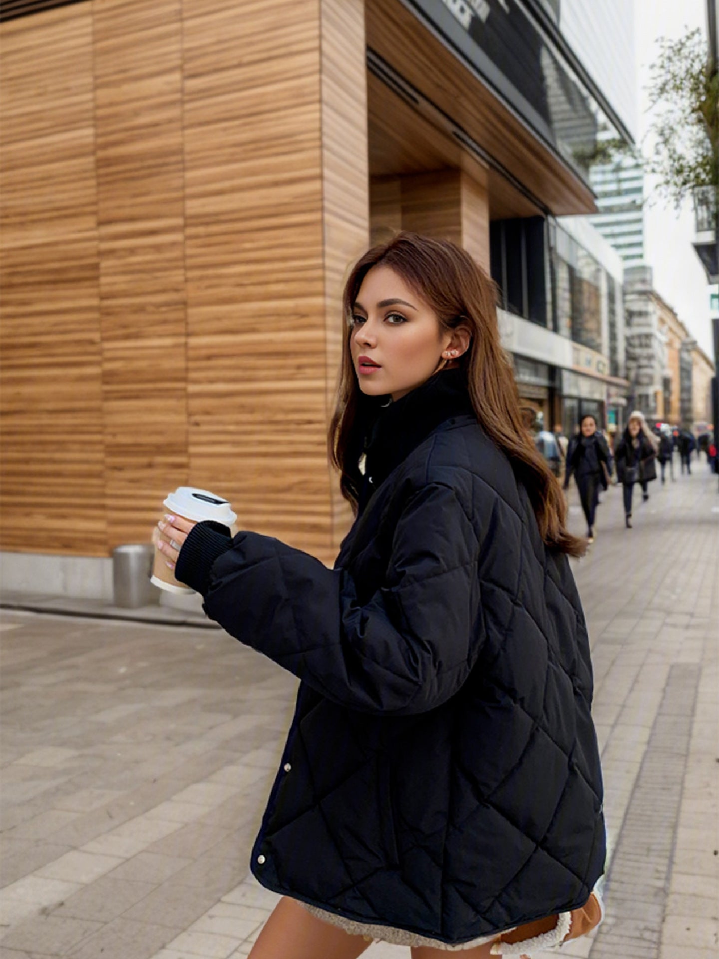 Fake Two Pieces Of Cotton Clothes Loose Fitting