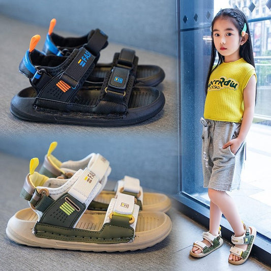 Children's Fashion Simple Soft Bottom Package Head Sandals