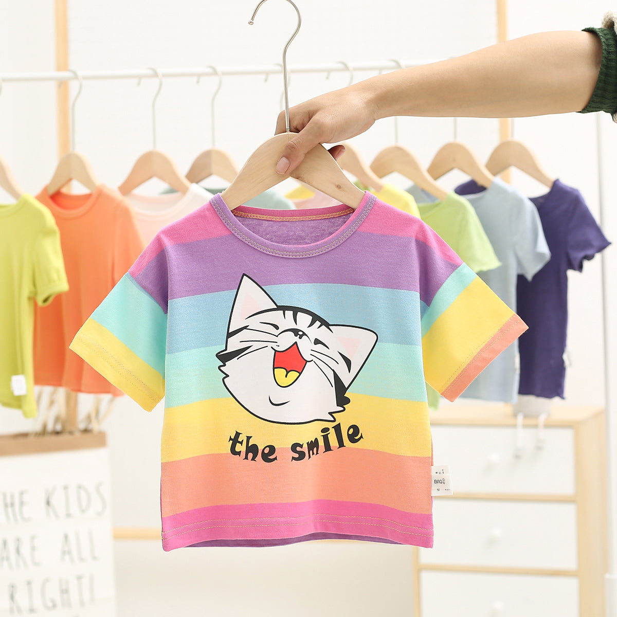 Children\'s wear A short-sleeved cat T-shirt N240, which is proxy for men and women in Bohan version of 2021