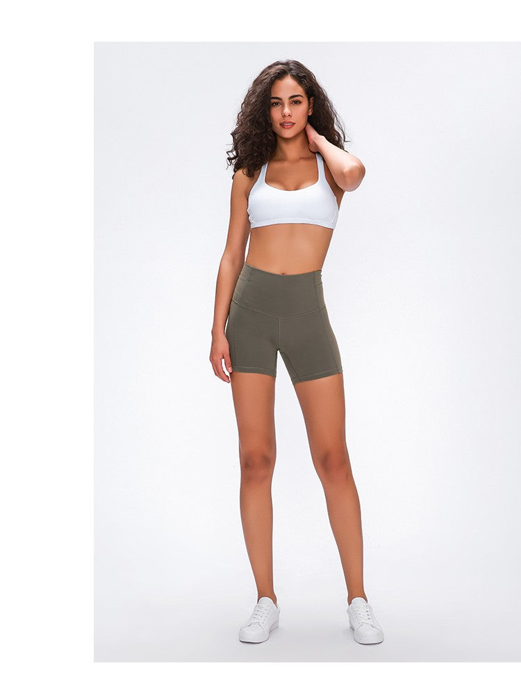 Hip-lifting outer wear sports fitness tight hip shorts