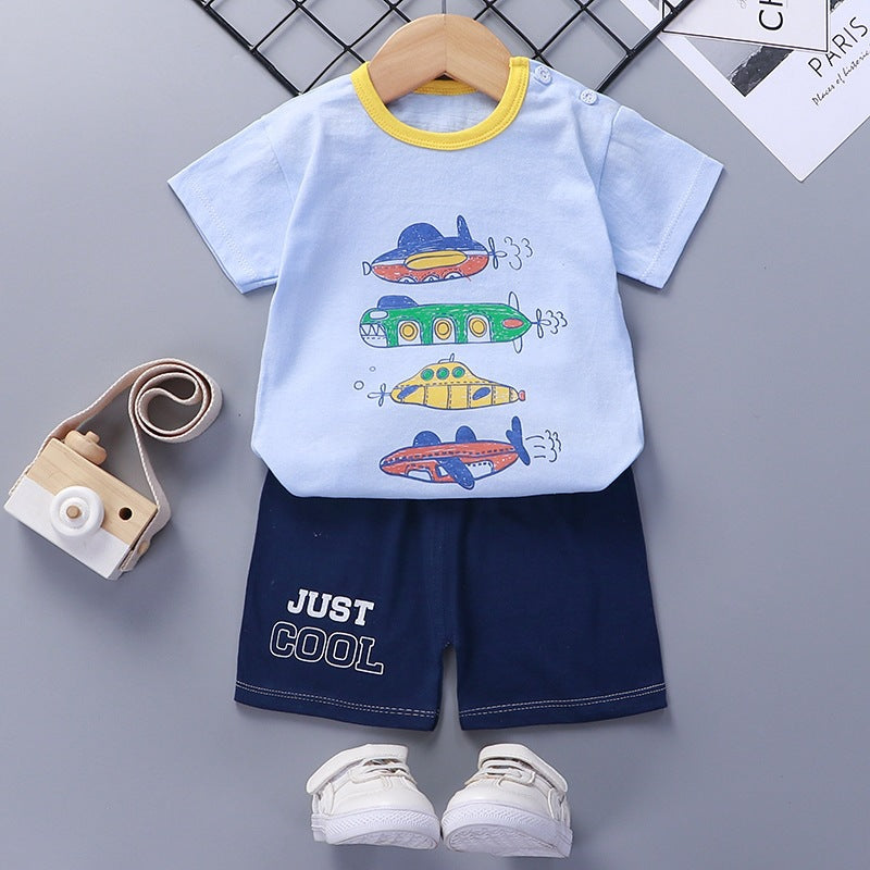 Summer Clothes For Infants And Young Children 1-2-3-4-5-6 Years Old baby T-shirt Shorts