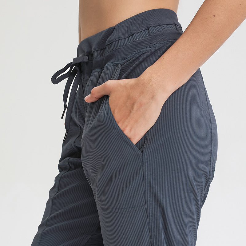 Loose Straight Sports Fitness Pocket Yoga Pants