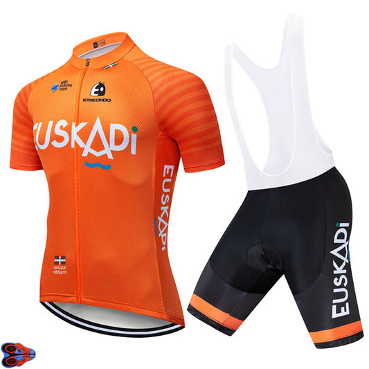 Orange Short Sleeve 12D Cycling Jersey Summer Sports Suit