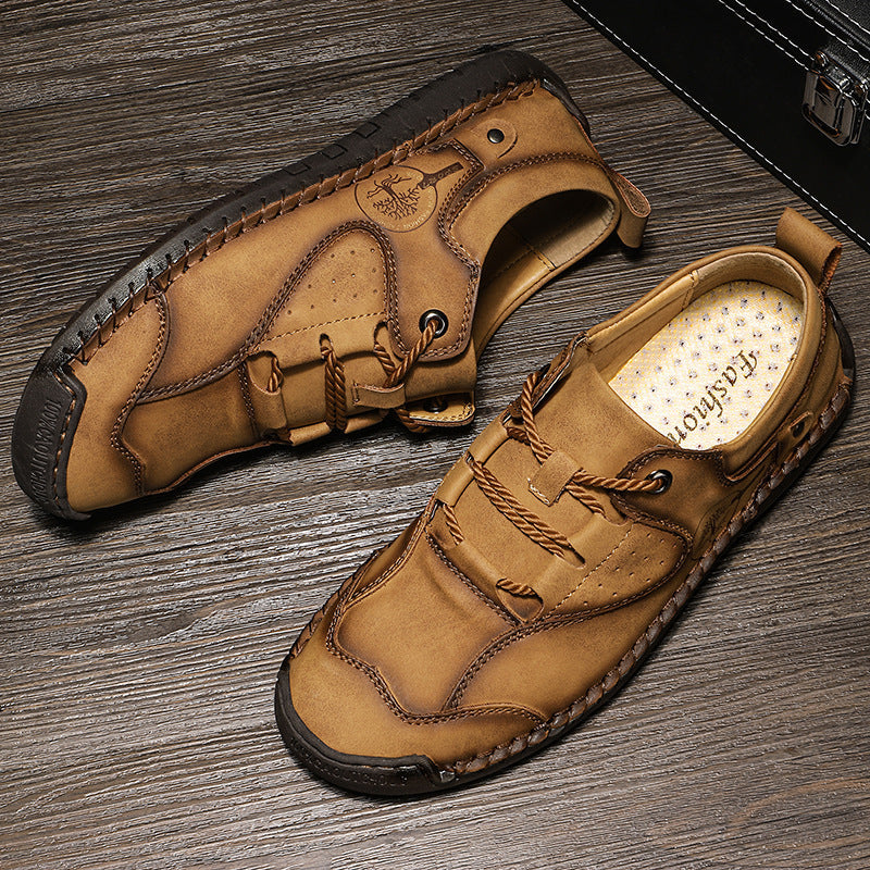 Spring New Casual Leather Shoes For Men