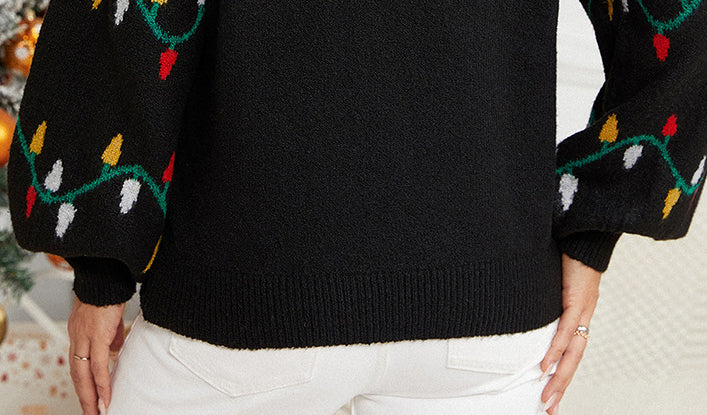 Women's Light Sweet Slipover Loose Christmas Sweater