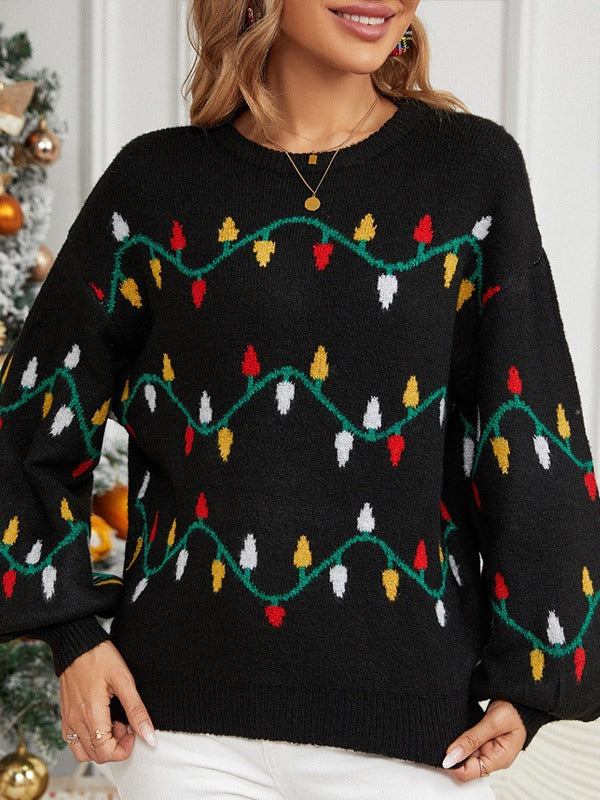 Women's Light Sweet Slipover Loose Christmas Sweater