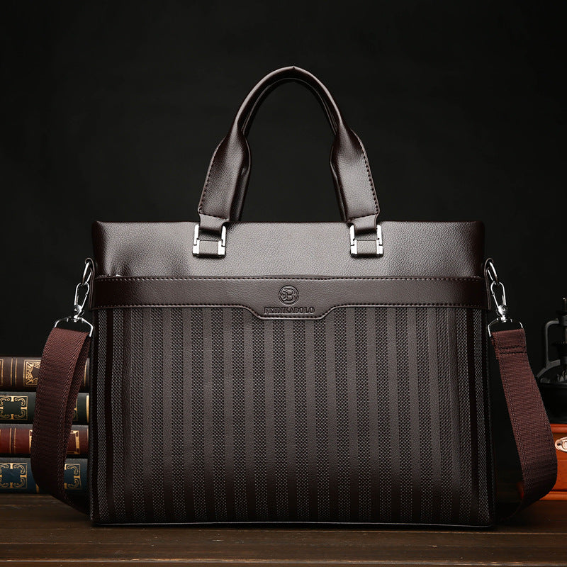 Men's Handbag Casual Briefcase Horizontal Soft Leather