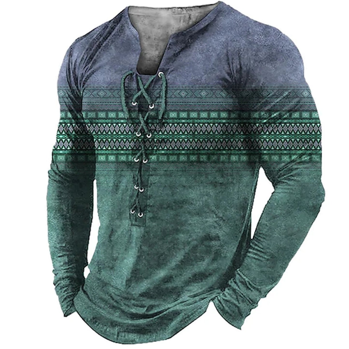 European And American Sports Long-sleeved Men's Print