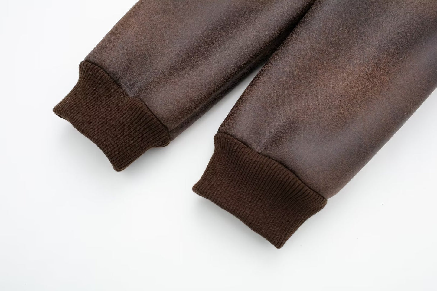 Fashionable All-match Lapel Long Sleeve Zipper Double-sided Flight Jacket