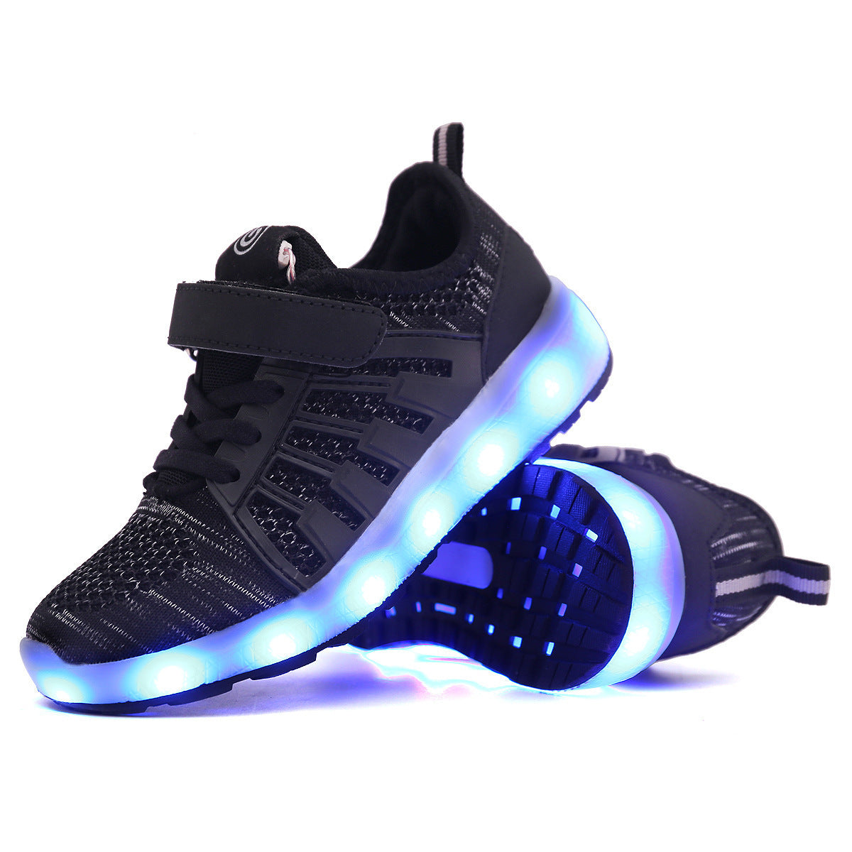 Children flying woven LED light shoes
