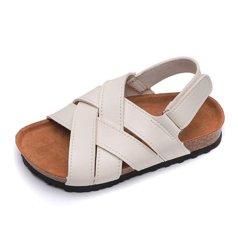 Summer Children's Cork Sandals Non-Slip Boy Shoes