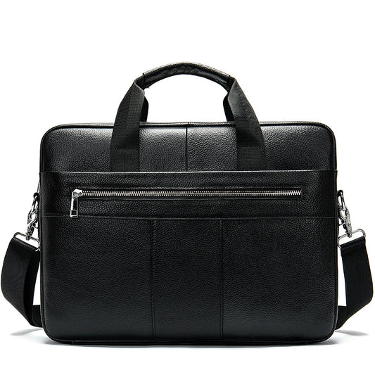 Leather Retro Casual Briefcase Light Business