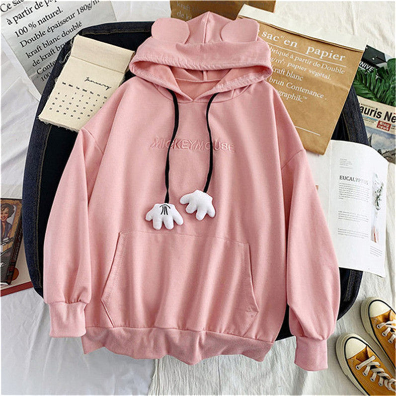 Thin Hooded Sweater Women Winter Plus Velvet Thick Coat On Clothes