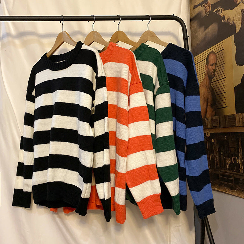 Autumn And Winter Loose Sweater Ins Round Neck Men