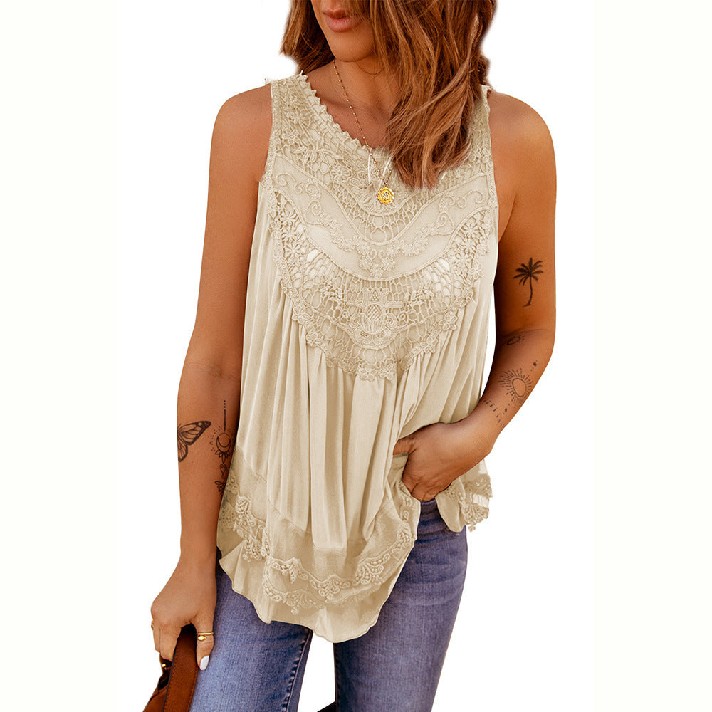 New Sleeveless Lace Top For Women