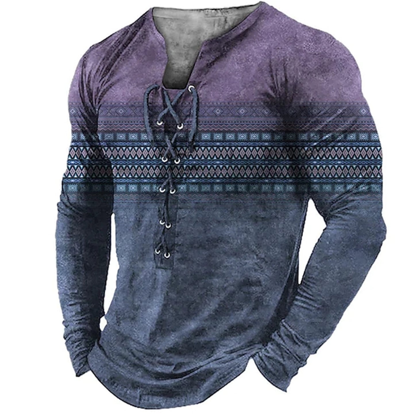 European And American Sports Long-sleeved Men's Print