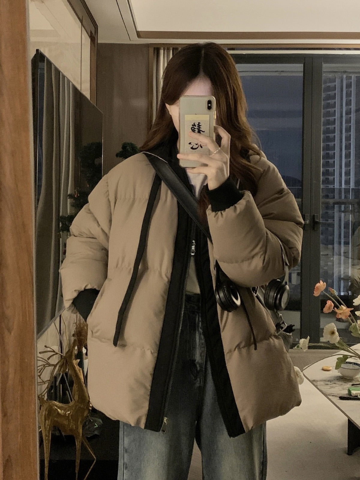 Women's Winter Khaki Cotton-padded Warm Jacket