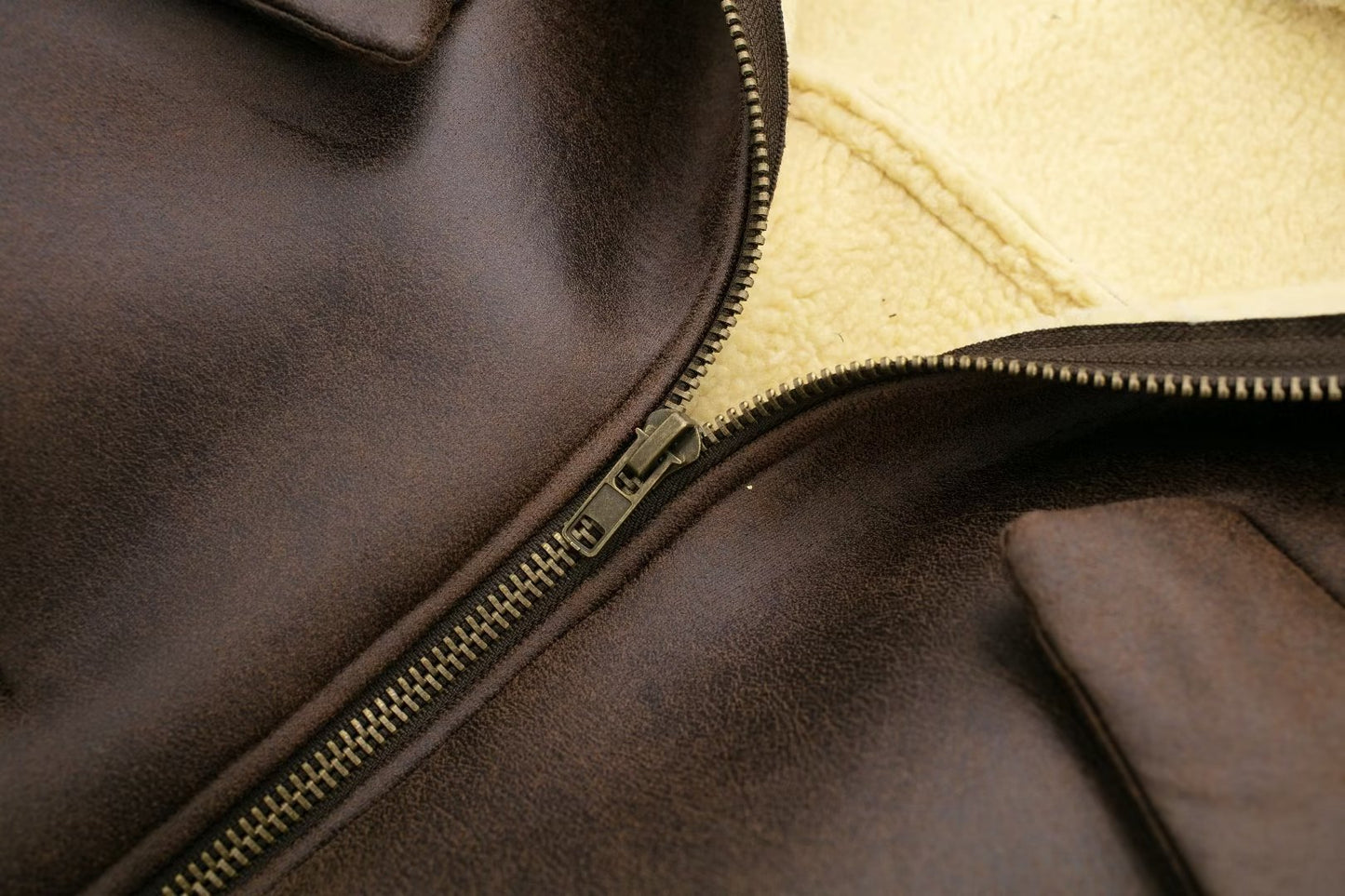 Fashionable All-match Lapel Long Sleeve Zipper Double-sided Flight Jacket