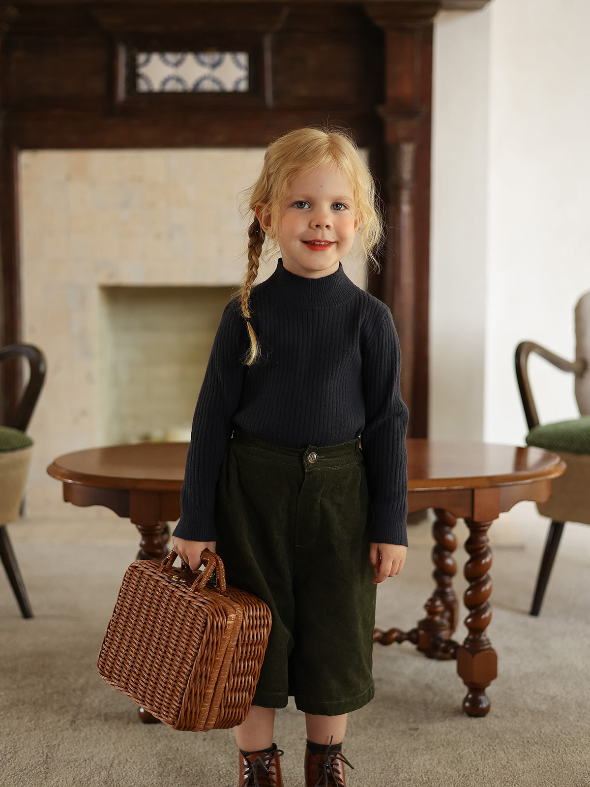 Girls Wear Children Spring And Autumn Fashion Half Turtleneck Sweater Baby Everything With A Trendy Knit Base Shirt