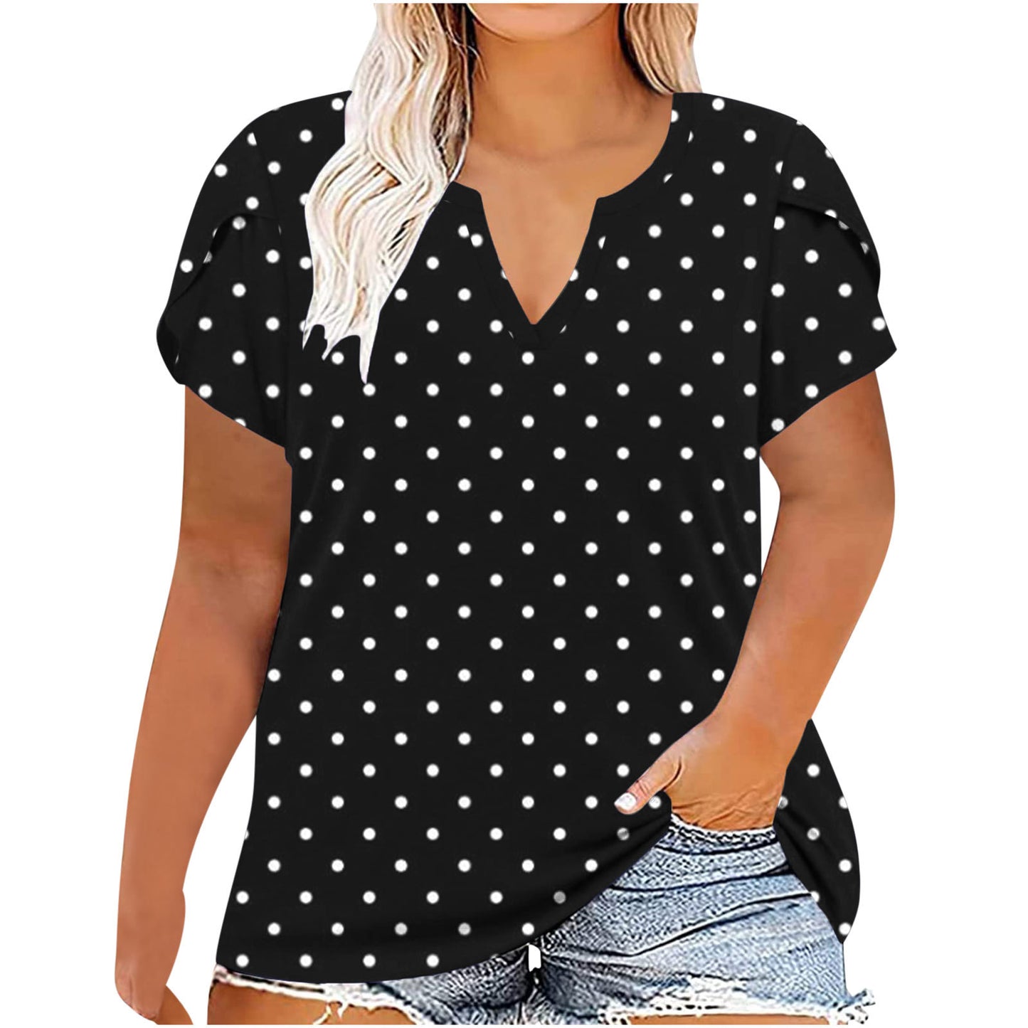 European And American Women's Large Short Sleeved T-shirt For Women