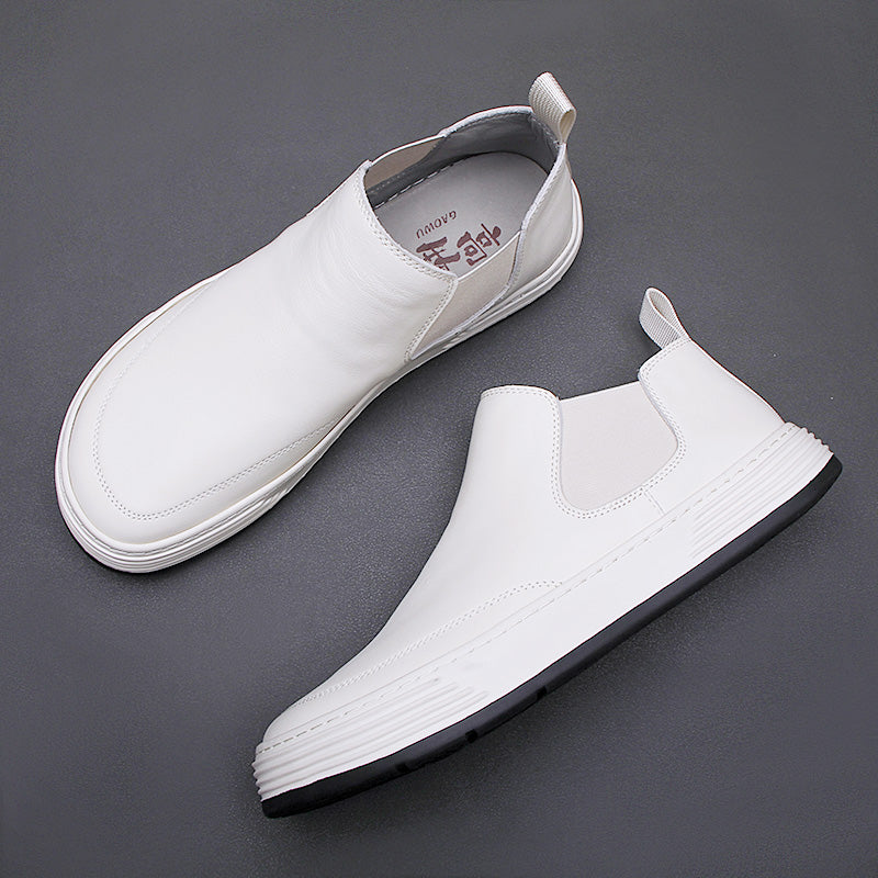 White High Top Shoes For Men Korean Version