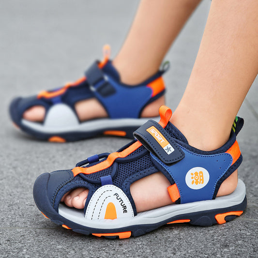 全新防滑兒童包頭中大童軟底運動鞋
