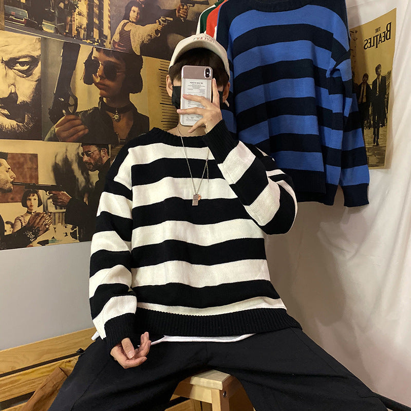 Autumn And Winter Loose Sweater Ins Round Neck Men